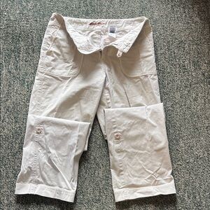 Eddie Bauer women's khaki/ivory cargo pants size 6